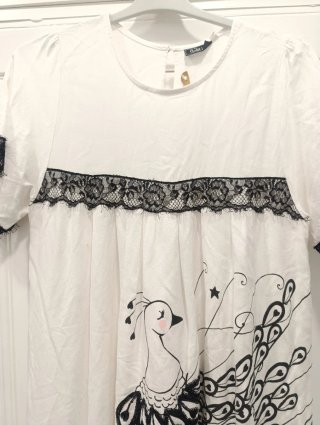 Vestido Anabel Lee blanco con encaje