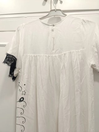 Vestido Anabel Lee blanco con encaje