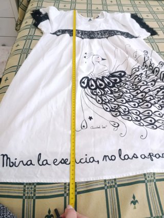 Vestido Anabel Lee blanco con encaje