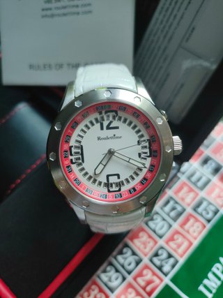 Reloj Roulettime Casino Blanco