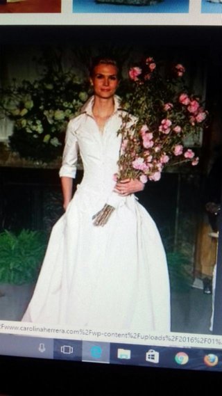 Vestido novia seda de Carolina Herrera