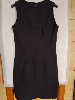 Mango Vestito Tubo Nero Senza Maniche