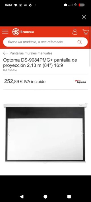 Pantalla Proyección Optoma DS-9084PMG+