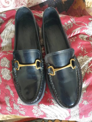 Mocasines Massimo Dutti Piel Mujer Negros