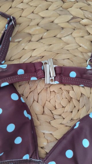 Bikini lunares marrón S