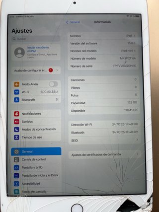 iPad mini 4 128GB Plata
