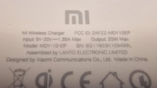 Caricatore Wireless Xiaomi Bianco 20W con cavo USB