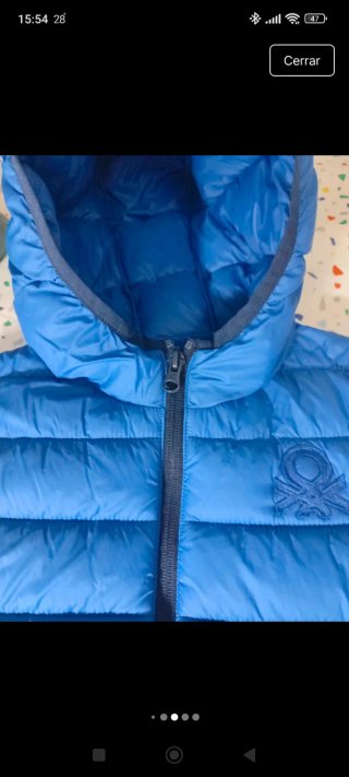 Chaleco Benetton Azul Talla 7-8 Años