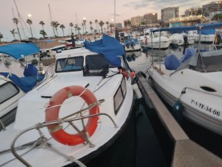 Barco fibra 6.45m motor diesel