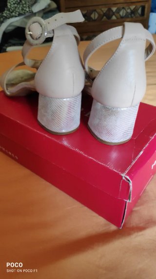 Sandalias Pomares Nude Talla 38 de piel
