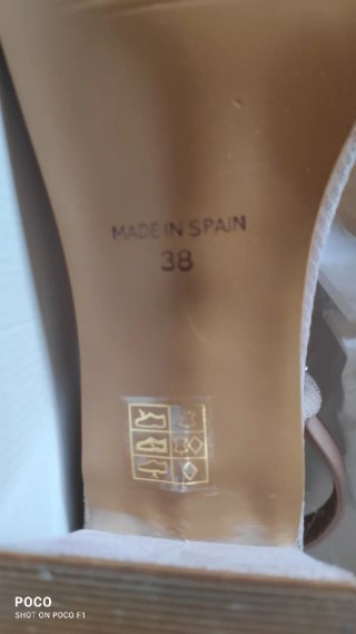 Sandalias Pomares Nude Talla 38 de piel
