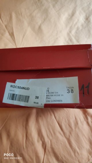 Sandalias Pomares Nude Talla 38 de piel