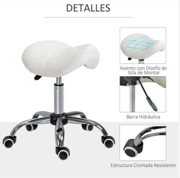 Taburete con Ruedas Taburete Giratoria con Altura