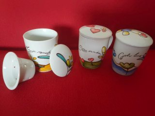Set 3 Tazze Tisana Egan Porcellana