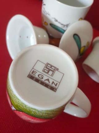 Set 3 Tazze Tisana Egan Porcellana