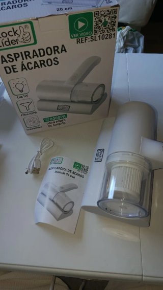 Aspiradora Ácaros Recargable Filtro HEPA UV