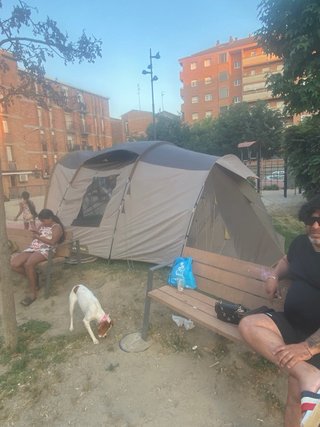 Tienda de campaña se cambia por cosas de carpfisin