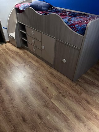 Cama juvenil 90cm con escaleras y cajones