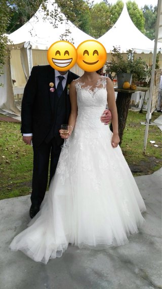 Vestido de Novia Pronovias Blanco+cancán