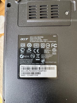 Portatile Acer Aspire 5742G
