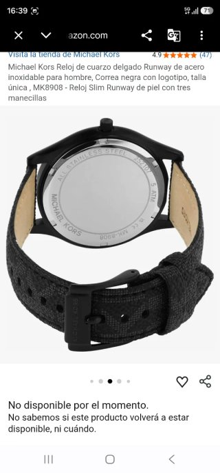 Reloj Michael Kors Negro