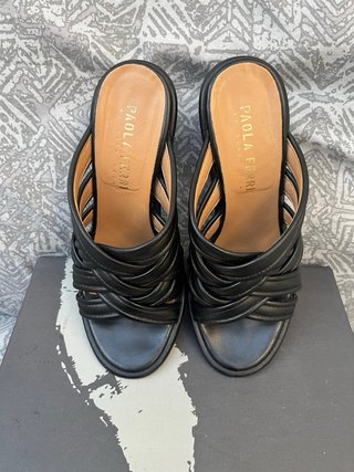 Sandali Paola Ferri Pelle Nera