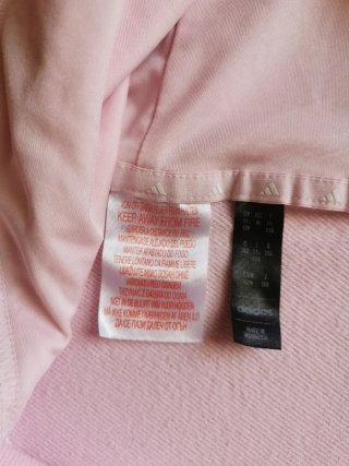 Chaqueta Adidas Rosa con Rayas Blancas