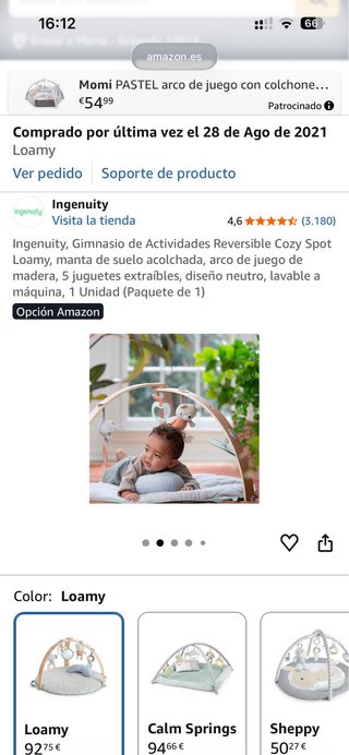 Gimnasio bebé madera INGENUITY