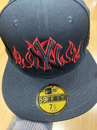 New Era Fiamme 3D cappello nero rosso 7 5/8