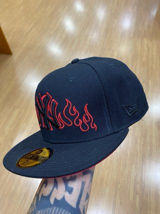 New Era Fiamme 3D cappello nero rosso 7 5/8