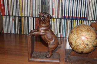 Supporti per libri vintage a forma di bulldog