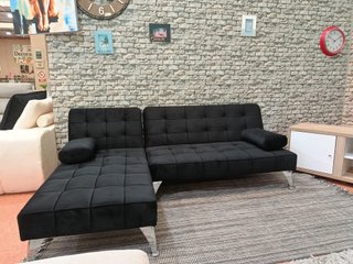 Sofá Cama Chaise Longue Negro