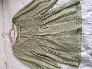Blusa verde mujer manga larga
