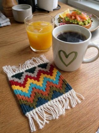 2 Tappeti Kilim Miniatura Fatti a Mano