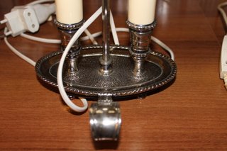 Conjunto 2 Lámparas Mesa Tela y Metal