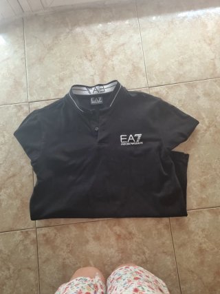 Polo Emporio Armani Hombre Negro