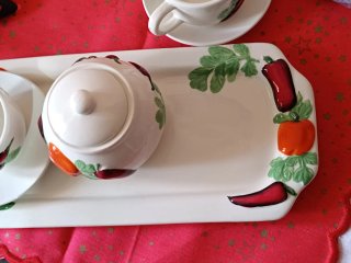Set 2 Tazzine con Piattini e Zuccheriera