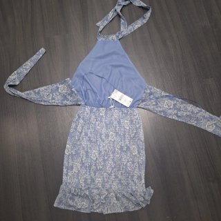 Vestido Mango Teen floral azul talla XS