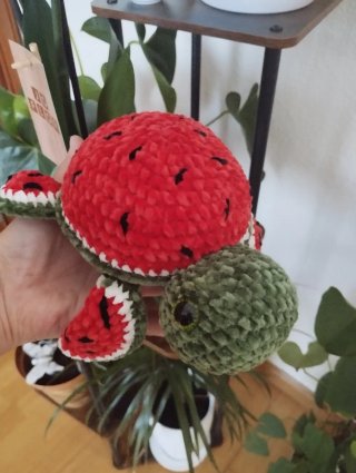 Muñeco Tortuga Sandía Amigurumi
