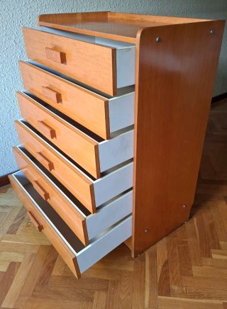 CAJONERA ALTA VINTAGE COMODA MID-CENTURY