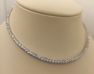 Collana Tennis Acciaio Donna Zirconi mm 3 cm 11