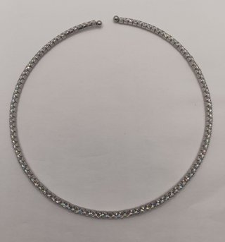 Collana Tennis Acciaio Donna Zirconi mm 3 cm 11