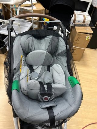 Kinderkraft MOOV 2 AIR, passeggino 3 in 1 con cesto e seggiolino auto 2 in 1, ruote grandi gonfiabili, sistema da viaggio con seggiolino auto, fino a 22 kg, Grigio Chiaro