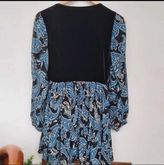 Vestido Zara Terciopelo y Estampado