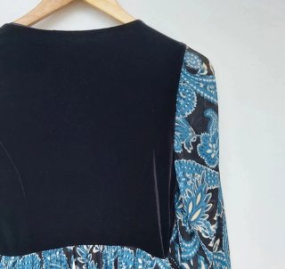 Vestido Zara Terciopelo y Estampado