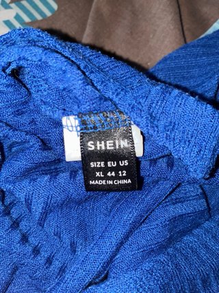 Body azul de manga larga, sin estrenar de Shein