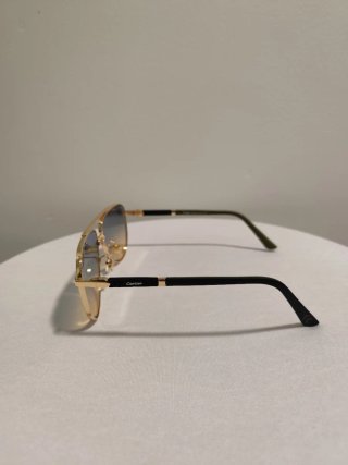 Gafas de sol Cartier Aviador Dorado Azul