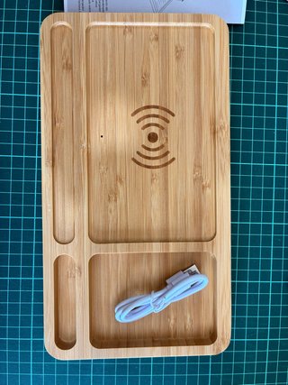 Cargador Inalámbrico Madera Qi Inalambrico