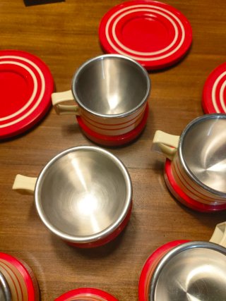 Set 6 Tazzine Caffè Vintage Rosse