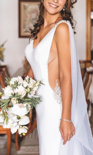 Vestido de Novia Blanco con Pedrería